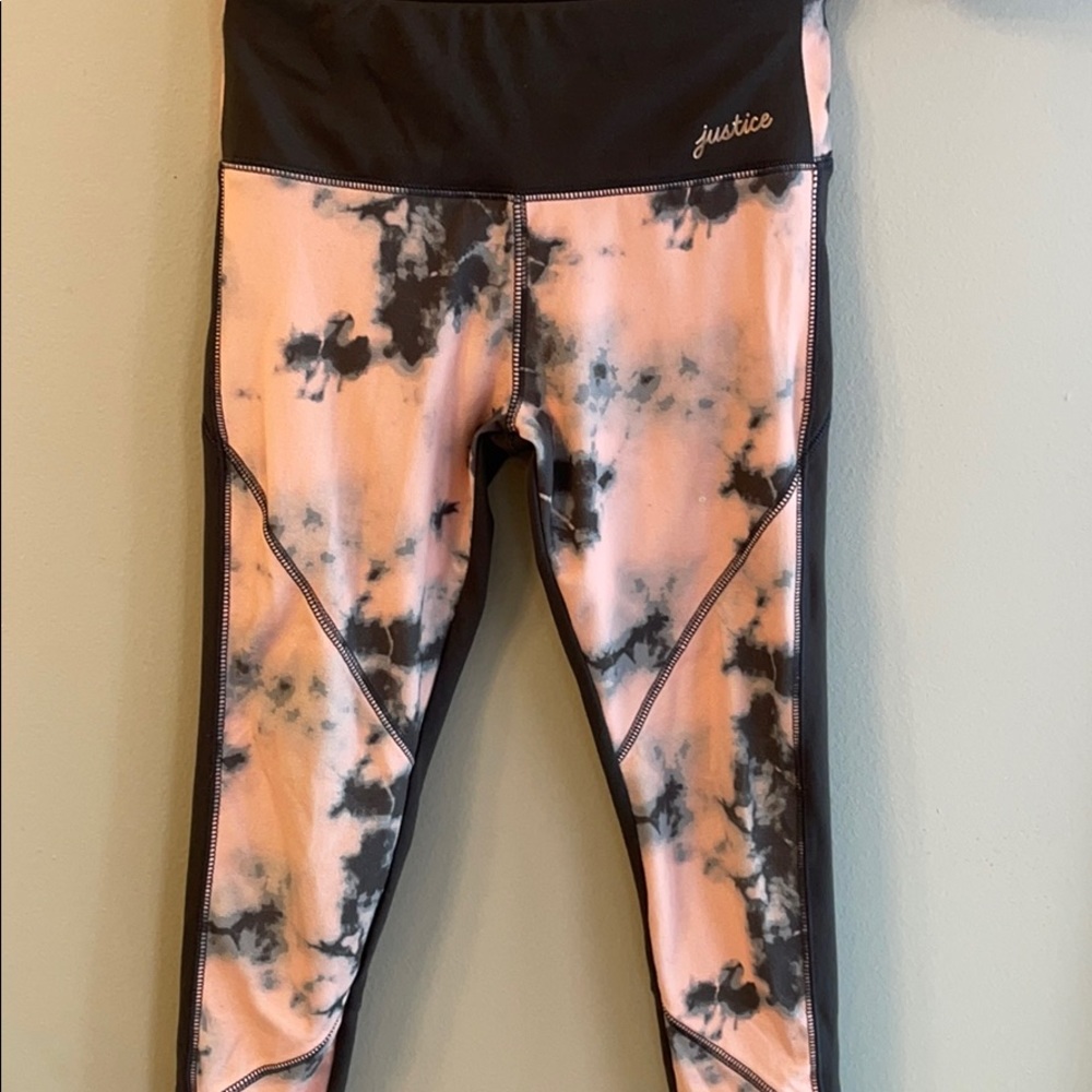 Justice Pink and Grey Galaxy Pants
